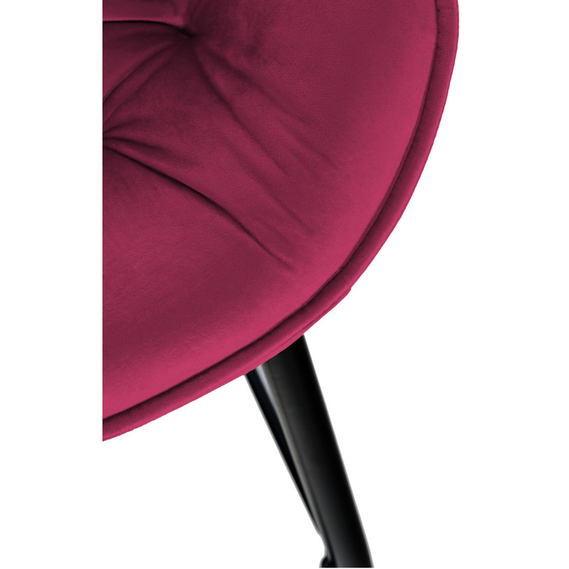 Tabouret de bar Gibson 76 en velours violet