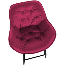 Tabouret de bar Gibson 76 en velours violet