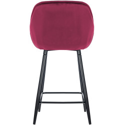Tabouret de bar Gibson 76 en velours violet