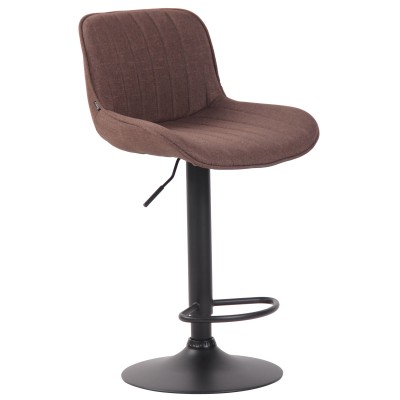 Tabouret de bar Lentini tissu noir