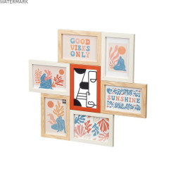 Cadre photo 411408H Multicouleur Métal Bois MDF (6 Unités)