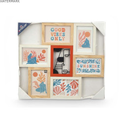 Cadre photo 411408H Multicouleur Métal Bois MDF (6 Unités)