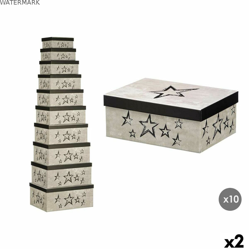 Boîte Décorative Pincello 62 Noir Carton (2 Unités) Boîte Décorative Pincello 62 Noir Carton (2 Unités)