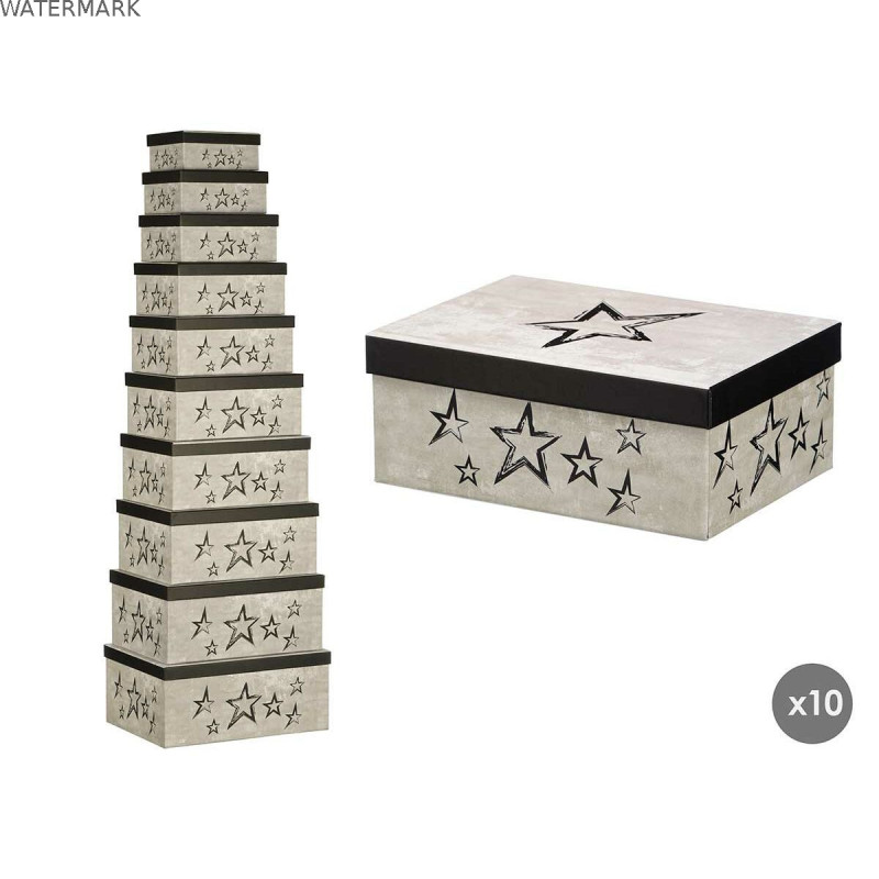 Boîte Décorative Pincello 62 Noir Carton (2 Unités)
