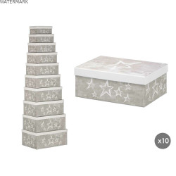 Boîte Décorative Pincello 63 Blanc Gris Carton (2 Unités)