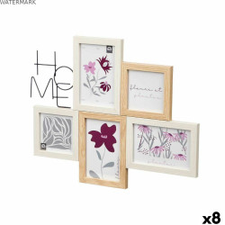 Cadre photo 411408K Naturel Métal Bois MDF (8 Unités)