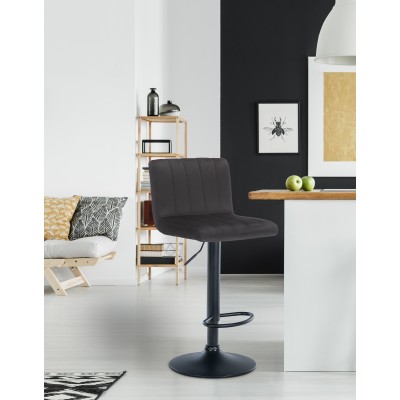 Tabouret de bar Jamie velours