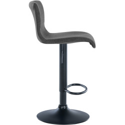 Tabouret de bar Branford en tissu gris foncé