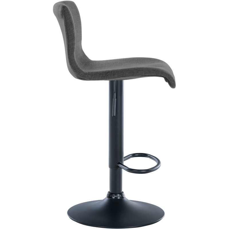 Tabouret de bar Branford en tissu gris foncé