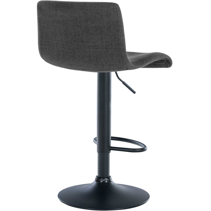 Tabouret de bar Branford en tissu gris foncé