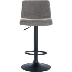 Tabouret de bar Branford en tissu gris clair