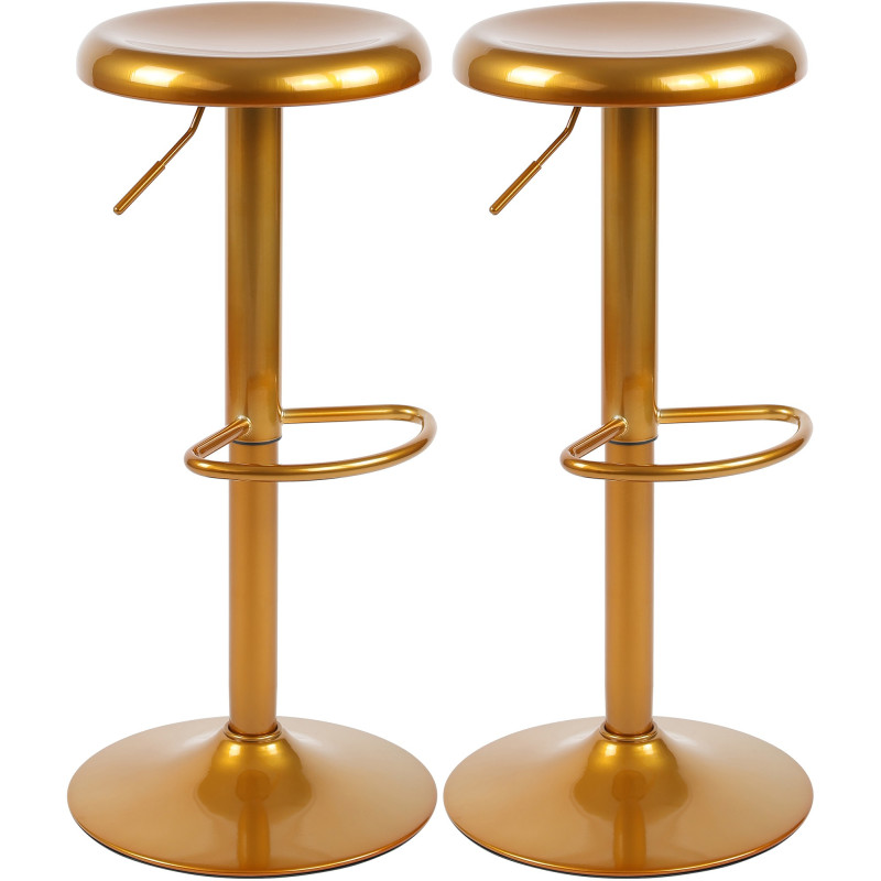 Lot de 2 tabourets de bar Williston doré