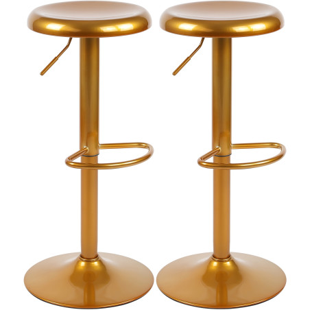 Lot de 2 tabourets de bar Williston doré