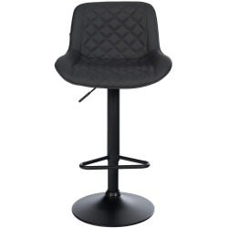 Set di 2 sgabelli da bar Kasson, similpelle nera