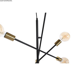 Suspension DKD Home Decor 60 x 52 x 50 cm Noir Doré Métal 50 W