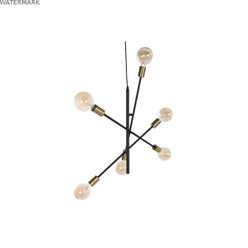 Suspension DKD Home Decor 60 x 52 x 50 cm Noir Doré Métal 50 W