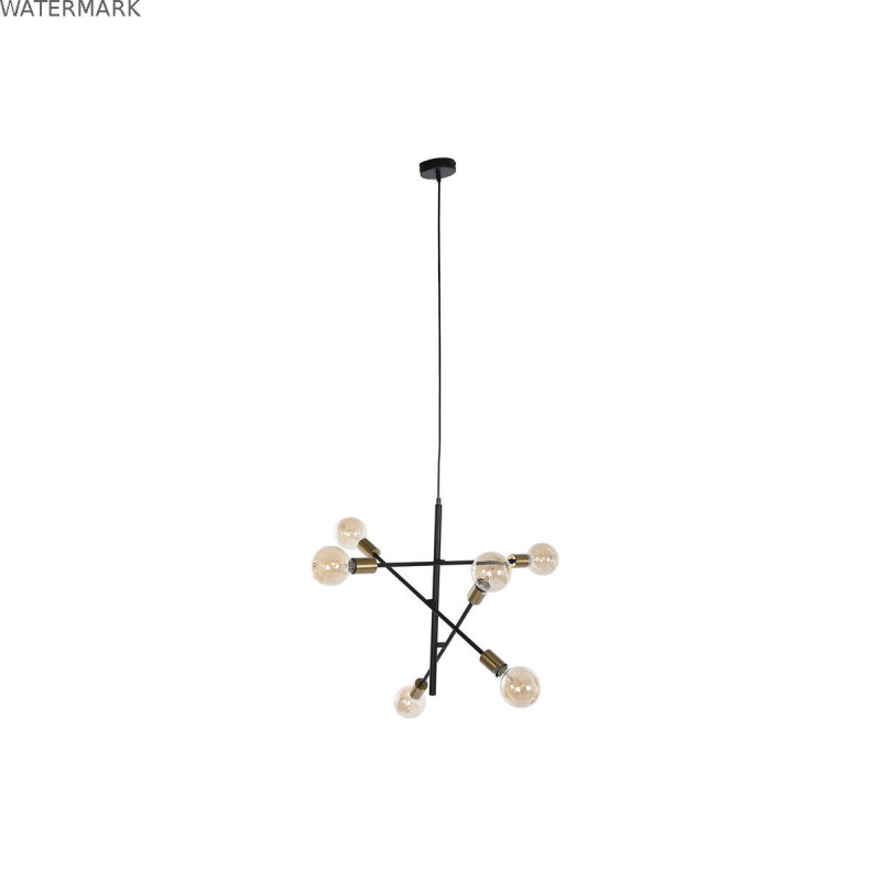 Suspension DKD Home Decor 60 x 52 x 50 cm Noir Doré Métal 50 W