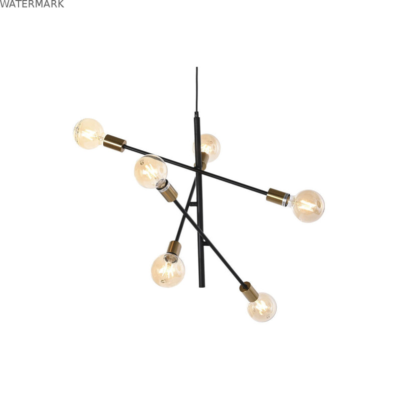 Suspension DKD Home Decor 60 x 52 x 50 cm Noir Doré Métal 50 W