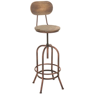 Lot de 2 tabourets de bar Pino, bois