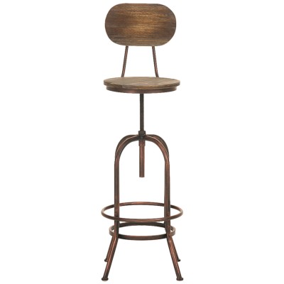 Lot de 2 tabourets de bar Pino, bois