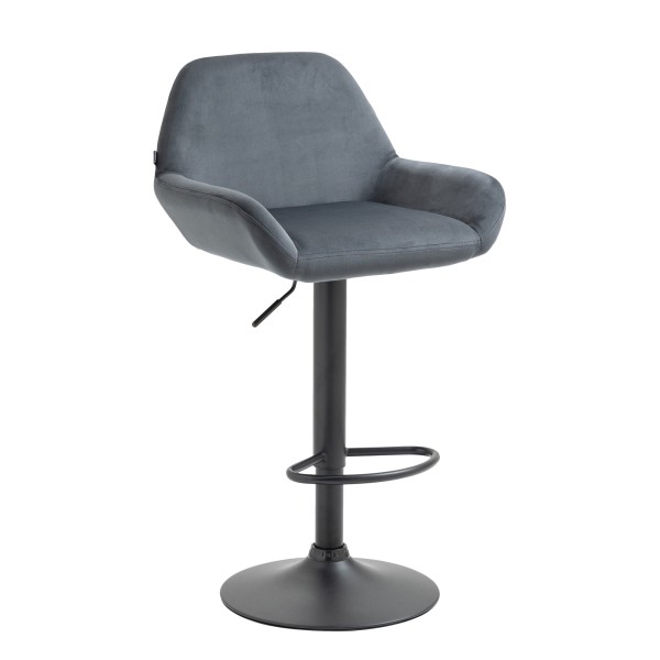 Tabouret de bar Braga velours noir