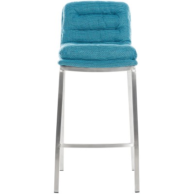 Tabouret de bar Dundalk tissu acier inoxydable