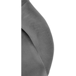 Tabouret de bar Milet velours noir gris foncé