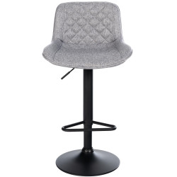 Set di 2 sgabelli da bar Kasson in tessuto grigio