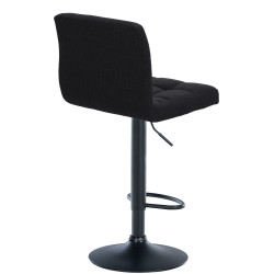 Tabouret de bar Calma tissu noir noir