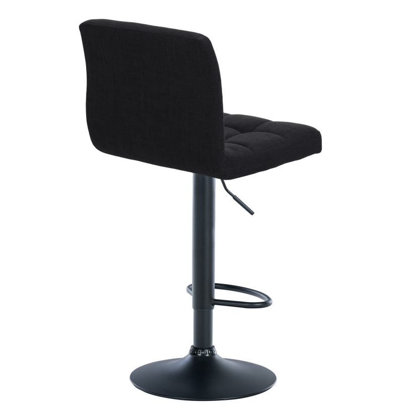 Tabouret de bar Calma tissu noir noir