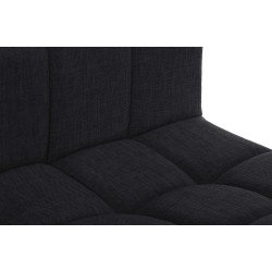 Tabouret de bar Calma tissu noir noir