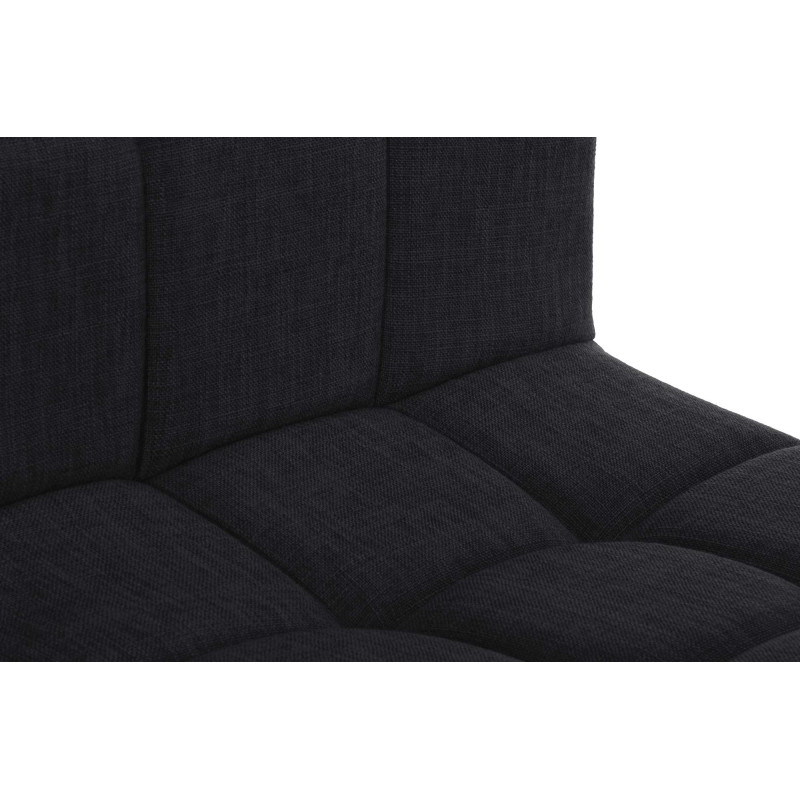 Tabouret de bar Calma tissu noir noir
