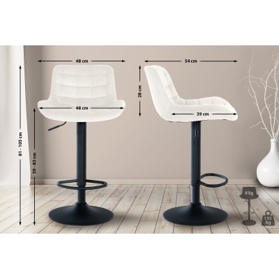 Tabouret de bar Tover velours