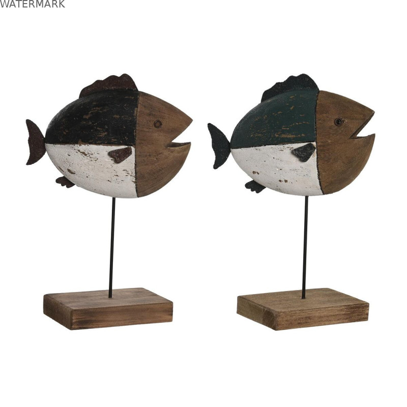 Figurine Décorative DKD Home Decor Multicouleur Naturel Poisson 18 x 8 x 26 cm (2 Unités) Figurine Décorative DKD Home Decor Multicouleur Naturel Poisson 18 x 8 x 26 cm (2 Unités)