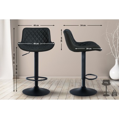 Tabouret de bar Minosa simili cuir