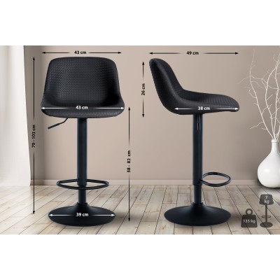 Tabouret de bar Loft simili cuir