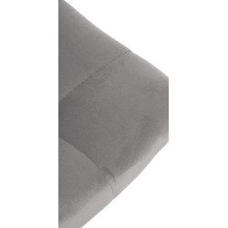 Tabouret de bar Jerry velours noir gris