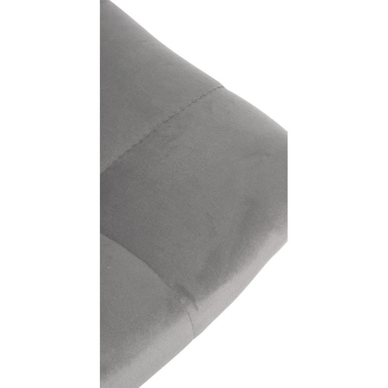 Tabouret de bar Jerry velours noir gris