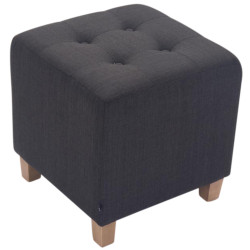 Lot de 2 tabourets Pharaon, gris clair foncé antique