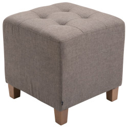 Lot de 2 tabourets Pharaon, taupe clair antique