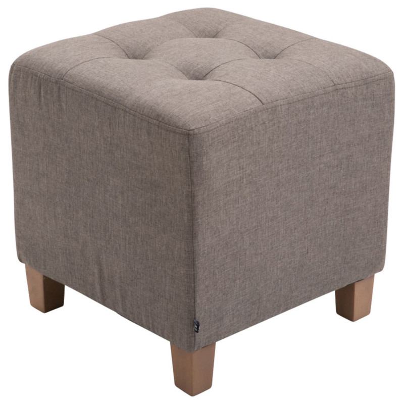 Lot de 2 tabourets Pharaon, taupe clair antique