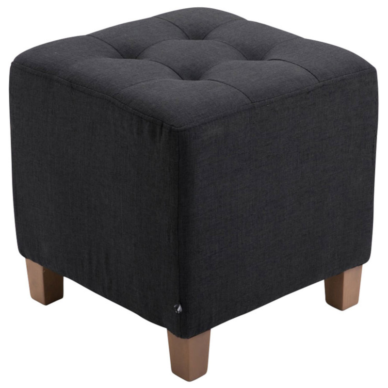 Lot de 2 tabourets Pharaon, noir clair antique