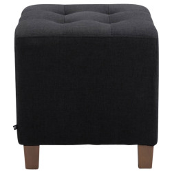 Lot de 2 tabourets Pharaon, noir clair antique