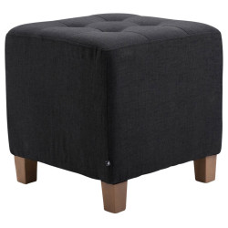 Lot de 2 tabourets Pharaon, noir clair antique