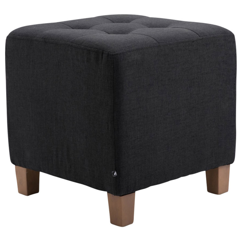 Lot de 2 tabourets Pharaon, noir clair antique