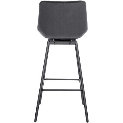 Tabouret de bar pivotant Weston en velours