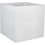 EDA PLASTIQUE Bac a fleurs carrÈ Graphit - 57 L - 49,5 x 49,5 x 49,5 cm - Blanc cÈrusÈ