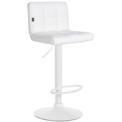 Tabouret de bar Feni simili cuir blanc