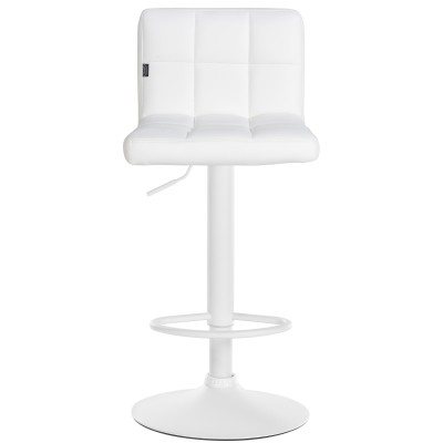 Tabouret de bar Feni simili cuir blanc