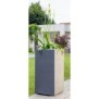 EDA Pot de fleurs haut carrÈ Graphit - 39,5 x 39,5 x H 80 cm - 31 L - Gris anthracite